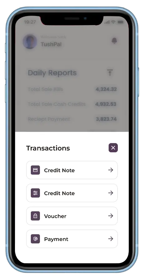 Swil POS app dashboard.